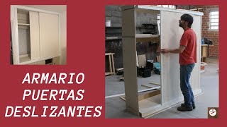 Como Hacer un ARMARIO con PUERTAS DESLIZANTES O CORREDERAS [upl. by Idnim]