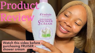 FRUISER DOUBLE MOISTURIZING SHOWER CREAM WITH GOAT MILK AND PEARL POWER FRUISER PRODUCT REVIEW [upl. by Aekerly550]