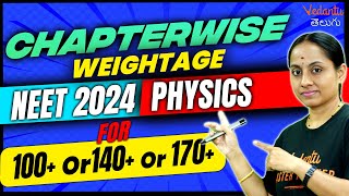 NEET 2024  NEET 2024 Physics Chapterwise Weightage  Vedantu Telugu  EAMCET 2024 [upl. by Elgar]