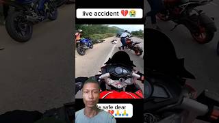 😱Live accident automobile liveaccdient motovlog almostcrashed rider accidentreport dukestunt [upl. by Anthe]