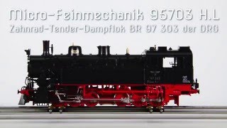 MicroFeinmechanik 95703 HL  ZahnradTenderDampflok BR 97 303 der DRG  GEBRAUCHTEMODELLBAHN [upl. by Brill689]