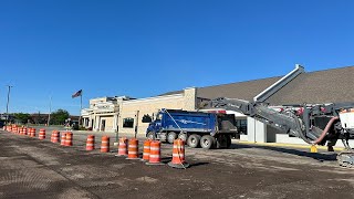 Mill amp Pave Parking Lot Brookmound Plaza [upl. by Arbua282]