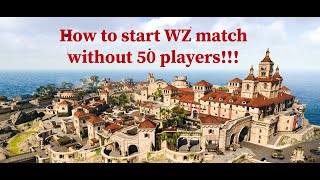 How to start a Wz private match without 50 People glitch warzone mw3 cod callofduty glitches [upl. by Nessy]