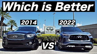 2022 Infiniti QX60 vs 2014 Infiniti QX60  Specs and Test Drive Review [upl. by Coats545]