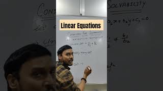 Condition of Solvability of Linear Equations ll Class 10 ll Cbse ll ytshorts pradeeptutorials [upl. by Kciredor496]