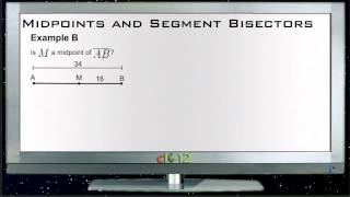 Midpoints and Segment Bisectors Examples Basic Geometry Concepts [upl. by Thia]