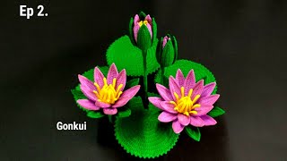 Crochet flower  Crochet Water Lilly flower Ep2✨Bud petals crochetflower crochet tutorial [upl. by Enihsnus81]