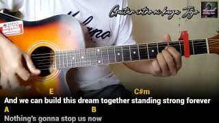 NOTHINGS GONNA STOP US NOW  GUITAR CHORDS and LYRICS [upl. by Oramug]