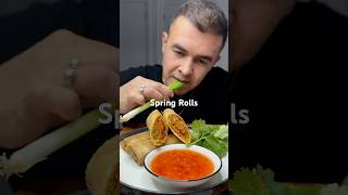 Crispy Spring Rolls and Thai Dipping Sauce 🫔 asmrvideo viralfood fypage mukbang chefs [upl. by Ltney]