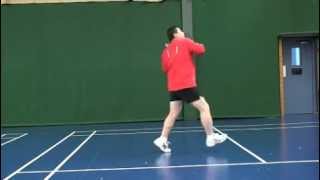 Badminton Footwork for Backhand Clear [upl. by Marlon]