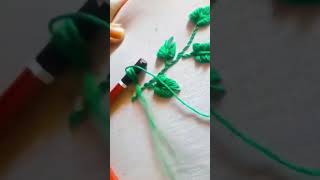 Very easy 🌿 flower 🌺 design embroidery hand stitching flower design shots shotsvideo [upl. by Dnalerb]