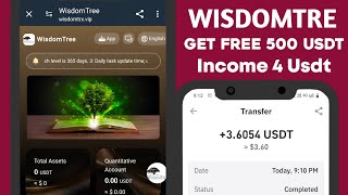 WISDOMTREE MALL USDT INVESTMENT SITE 2024  NEW USDT EARNING SITE  USDT EARNING APP  FREE USDT [upl. by Eniale883]