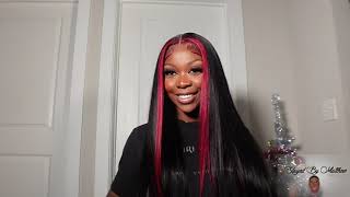 Pink Skunk Stripe Highlight Lace Front Wig  Detailed Install ft Dorsanee Hair [upl. by Drahsar]