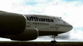 FSX  Lufthansa 747 Core i7 920  32 GHz ATI Radeon 5770 HD [upl. by Ocimad252]