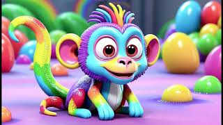 🌈🎉Join the Wacky Wiggle Party Giggle Wiggle and Dance with the Rainbow Monkeys 🐵🎶 KidsSongs [upl. by Annia]