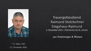 Trauergottesdienst Raimund Stolzlechner [upl. by Terry265]