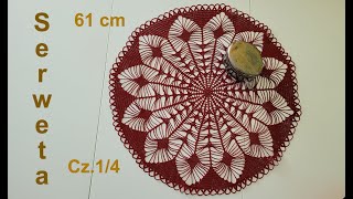 Cz14 Serweta bordo Burgundy napkin Servilleta burdeos 61 centymetrów średnicy [upl. by Isman]