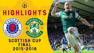 Rangers 23 Hibernian  David Gray Header as Hibernian Make History  Scottish Cup Final 201516 [upl. by Trent309]