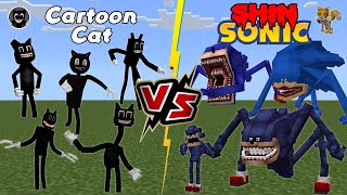 Shin Sonic VS Cartoon Cat Trevor Henderson Creatures 🆚 Sonic Tapes [upl. by Lavoie]