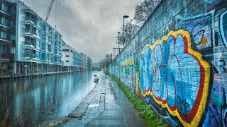 A Rainy London Walk at Christmas ☔️ Regent’s Canal from King’s Cross to Camden Town 🎄 4K HDR [upl. by Opaline]