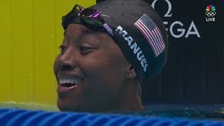 Simone Manuel Wins 50m Freestyle Final at US Olympic Trials June 23 2024 [upl. by Notsuj300]