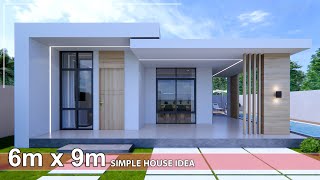 Simple House  House Design idea  6m x 9m with Swimming pool [upl. by Eeram]