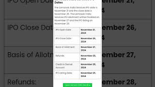 Lamosaic India Ltd IPO Review  Details  Analysis ipo newipo iporeview ipoupdate ipoalert [upl. by Nauh489]
