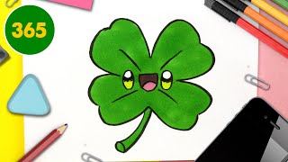 COMMENT DESSINER UN TRÈFLE À 4 FEUILLES KAWAII dessins faciles kawaii 🍀 étape par étape et facile [upl. by William941]