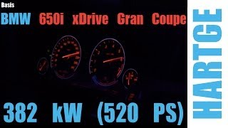 BMW 650i xDrive Gran Coupé F06 Test Drive with HARTGE Engine Upgrade 80  200 kmh [upl. by Irabaj]