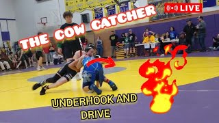 The BEST Wrestling Move Front Head Lock To Cow Catcher Fast Pin Youth Wrestling Protect Your Neck [upl. by Aseiram]