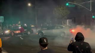 Santa Clara sideshow ends in gunfire windshield shattered [upl. by Edlihtam656]