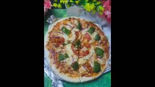 Pizza in air fryer food recipe foodie tasty viral shorts video [upl. by Airotkciv]