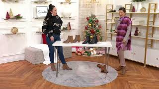 Clarks Collection Leather Heeled Ankle Boots  Ellanie Vibe on QVC [upl. by Primo183]