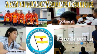 aREALday in Tolani Maritime Institute ⚓💙 Merchant Navy Nautical Science [upl. by Karlie]