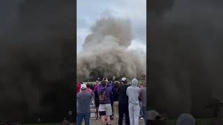 Hurricane Damaged Building Imploded In Lake Charles Louisiana 972024 [upl. by Ahsener804]