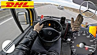 MercedesBenz 314 CDI Sprinter DHL Top Seed Drive on German Autobahn🏎 [upl. by Fulmer767]