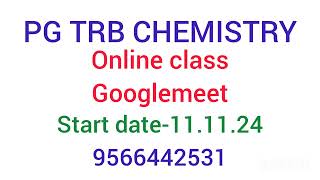 PG TRB CHEMISTRY online class based on new syllabus👍👍👍👍 [upl. by Hamid]