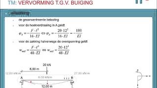 Toegepaste Mechanica  Vervorming tgv buiging [upl. by Hsizan]