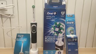 OralB Vitality Rechargeable Rotating Electric Toothbrush Unboxing amp Review 2year warranty viral [upl. by Ilario229]