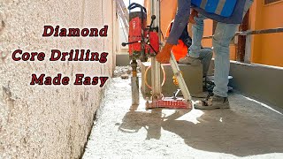 HOW TO use Hilti DD 120 diamond coring tool for wet drilling into concrete [upl. by Jamil]