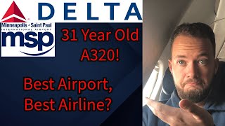 Delta Air Lines Old A320 from MSP Best Rated Airport in North America [upl. by Raclima]