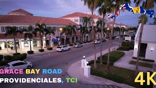 TURKS AND CAICOS REAL STREET VIEW DURING SLOW SEASON  PROVIDENCIALES  GRACE BAY ROAD 4K pt1 [upl. by Stone2]