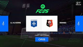 AJ AUXERRE vs STADE RENNAIS FC Ligue 1 2425 3 NOV ⚽ EA FC 25 eafc25 easports [upl. by Gannes]