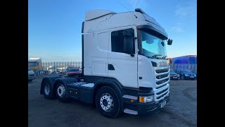 SCANIA R450 EURO 6 HIGHLINE 6X2 TRACTOR UNIT 2018  PO18 OFC [upl. by Orwin]