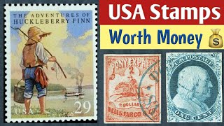 USA Stamps Worth Money  Part 10  Review of 50 Most Expensive American Philately [upl. by Neehahs]