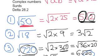 Complex 1 Delta 282 Surds [upl. by Esiuol]