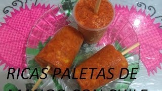 RICAS PALETAS DE MANGO CON CHILE LOS ANGELES COCINAN [upl. by Wachtel]