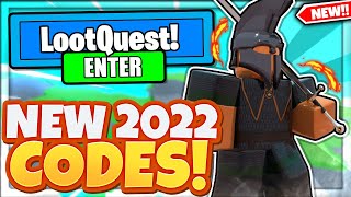 2022 ALL NEW SECRET OP CODES In Roblox LootQuest [upl. by Ulla]