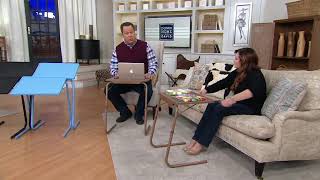 Table Mate II Set of 2 Multipurpose Adjustable Folding Tables on QVC [upl. by Clancy538]