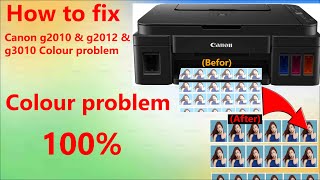 canon g2012 color print problem  How to fix Canon g2010 amp g2012 amp g3010 Colour problem [upl. by Sidnarb637]